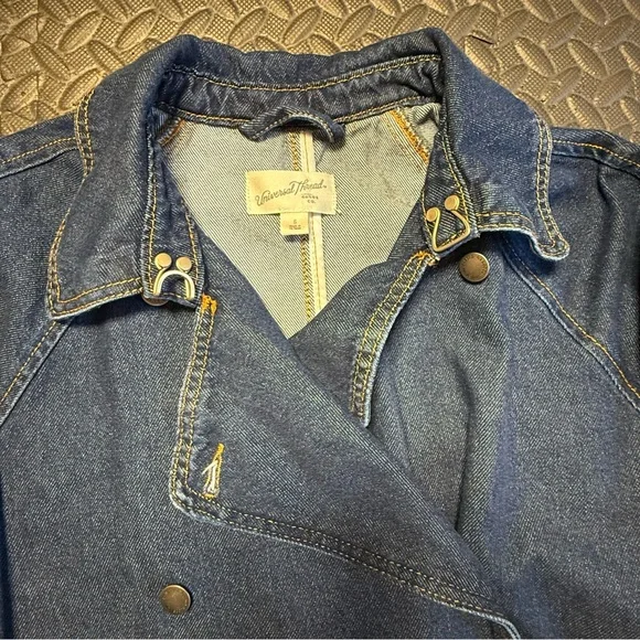 Universal Thread Blue Denim Trench Coat - Picture 4 of 9